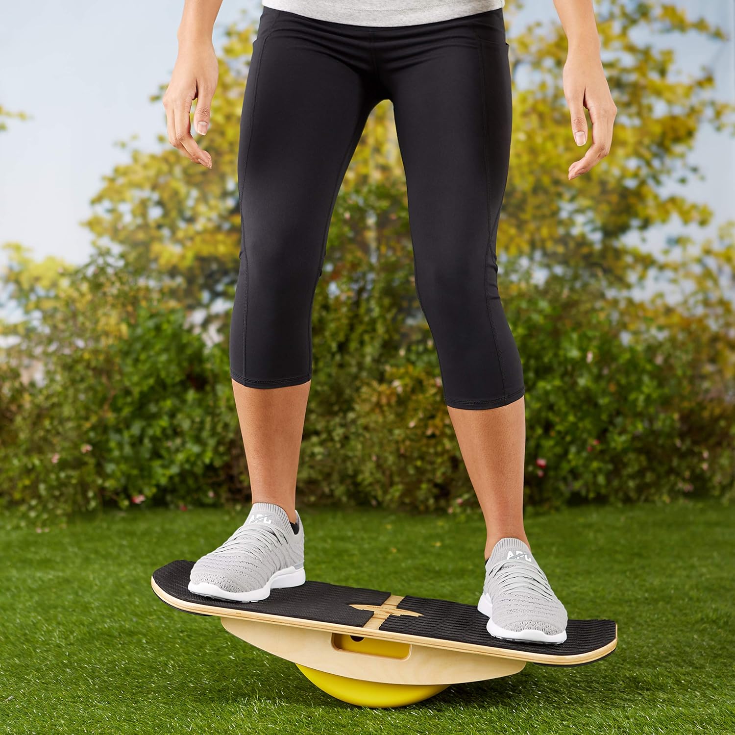 Bamboo Balance Board with 3 Balance Modules (EVA Foam) N8595