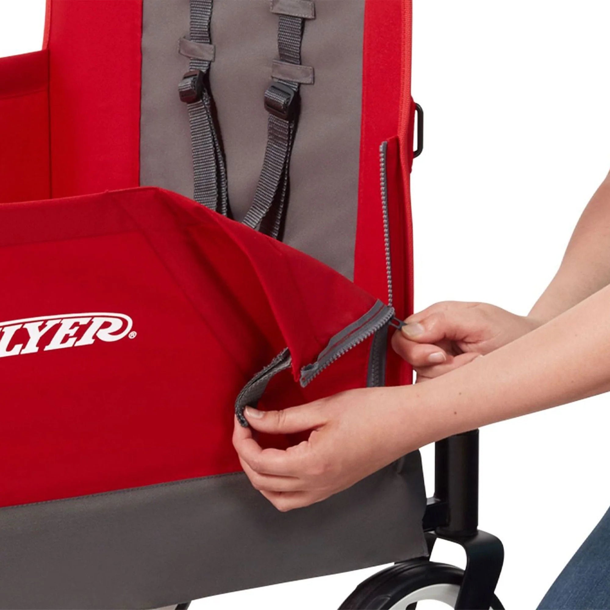 Red/Black Convertible Stroll N Wagon with Pull & Push Handle H83256