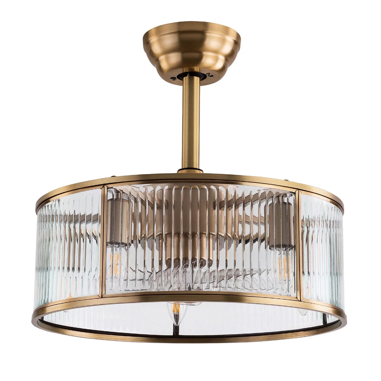 18inch Farmhouse Ceiling Fan Light Gold With Remote Control U979472