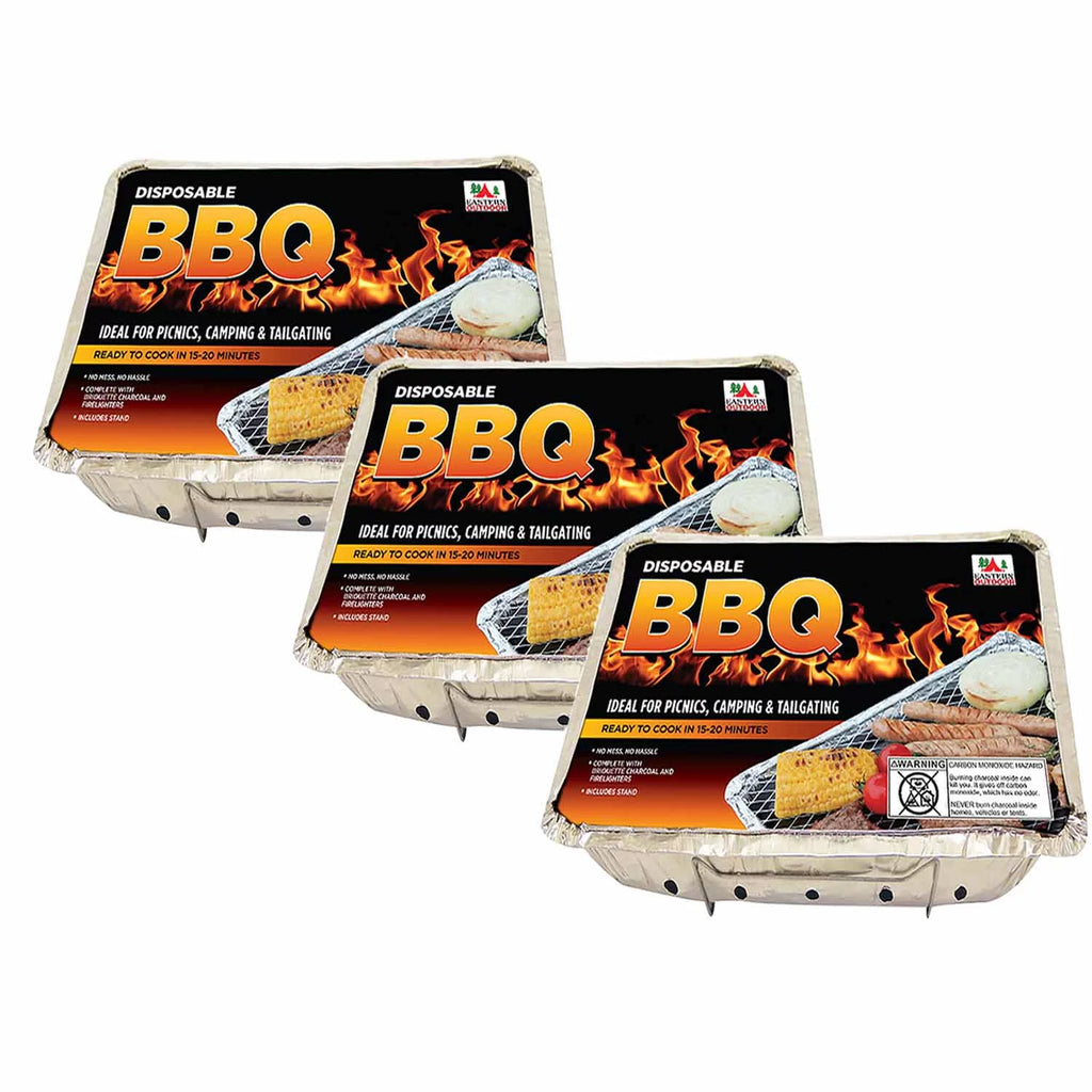 Disposable Aluminum Charcoal Grill 3 Pack 8.5 X 10.75 inch V858
