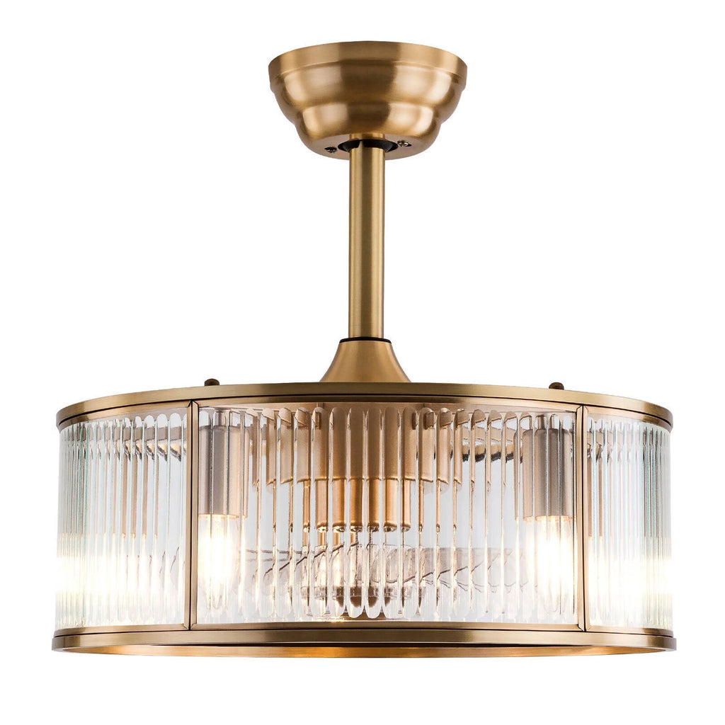 18inch Farmhouse Ceiling Fan Light Gold With Remote Control U979472