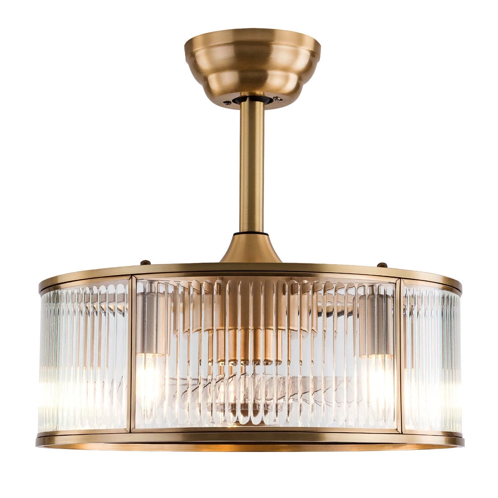 18inch Farmhouse Ceiling Fan Light Gold With Remote Control U979472