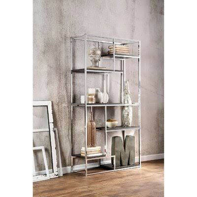 Geometric Bookcase Chrome G689192