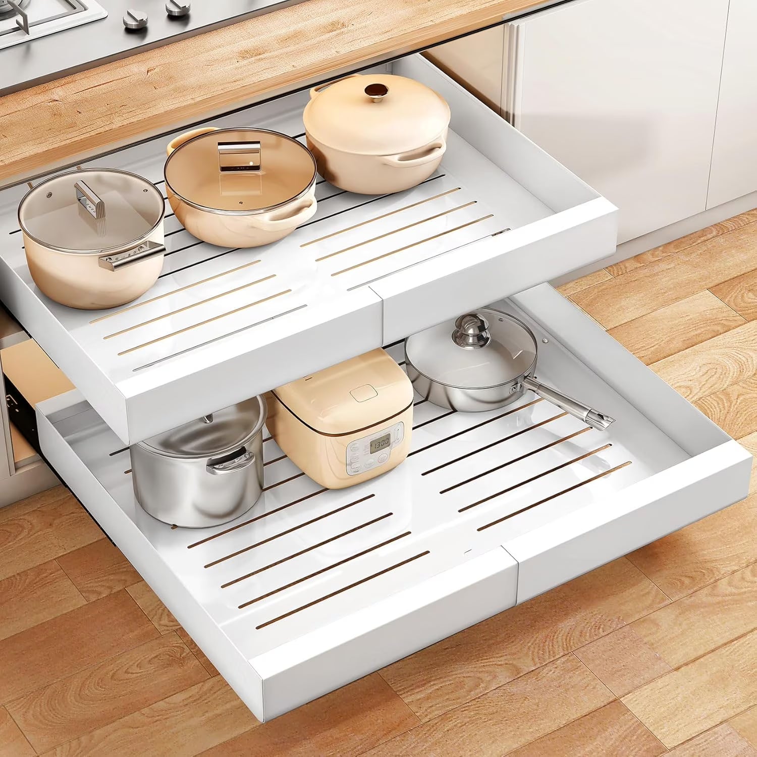 Expandable Heavy Duty Pull out Cabinet Organizer X634
