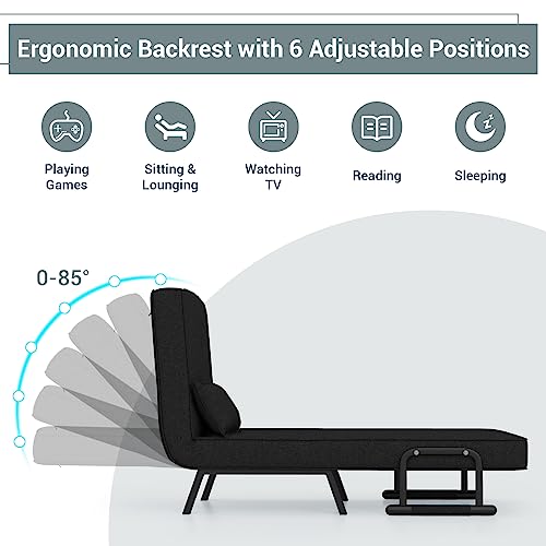 4-in-1 Folding Sofa Bed with Removable Pillow D52857
