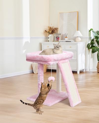 Small Cat Tree with Scratching Post, Light Grey A1890