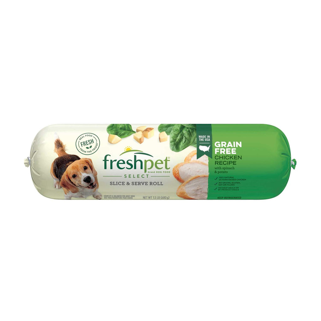 Grain Free Chicken Recipe Slice & Serve Roll Dog Food N27587
