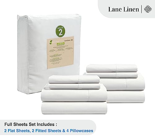 100% Organic Cotton Queen Size White Sheets 8 Pc Y81496