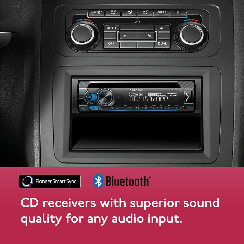 Single-Din Bluetooth CD Receiver with USB/AUX Inputs K2882
