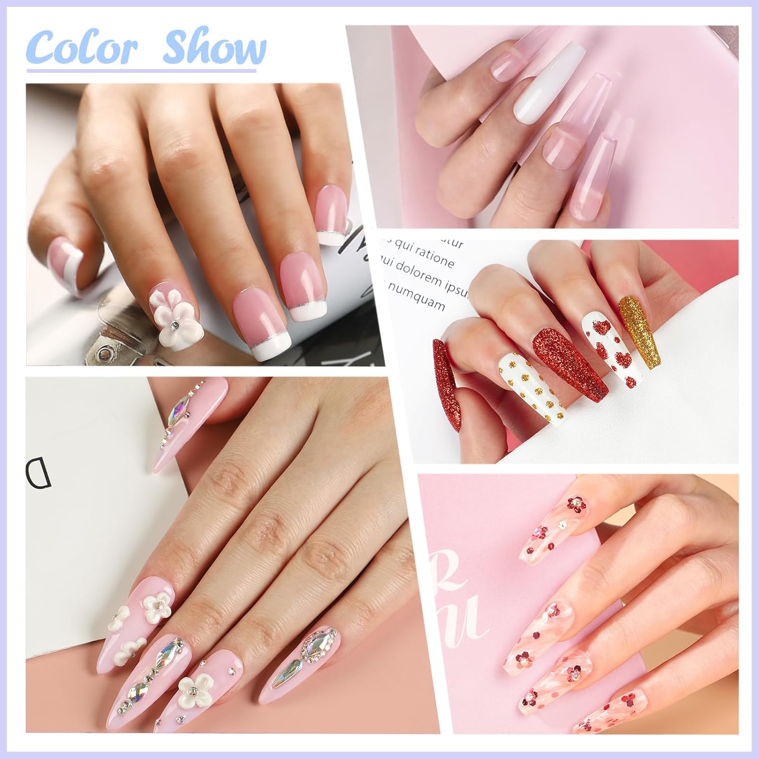 45pcs Acrylic Nail Kit with Drill and UV Light I5763