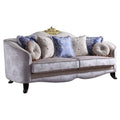 Cream Fabric Upholstered Sofa with 7 Pillows O82738
