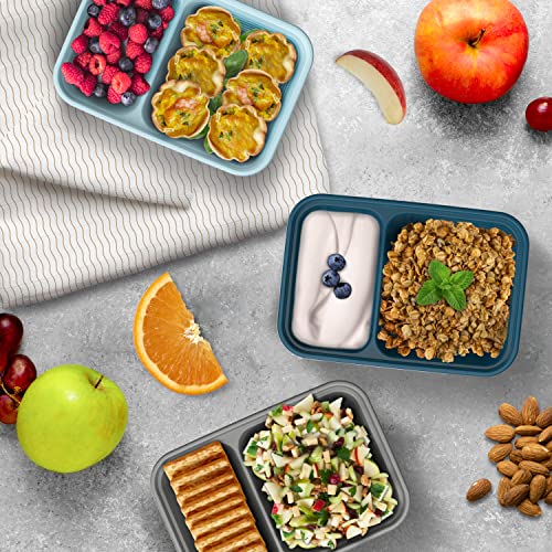10 Trays & 10 Lids Reusable BPA-Free Snack Containers D8533