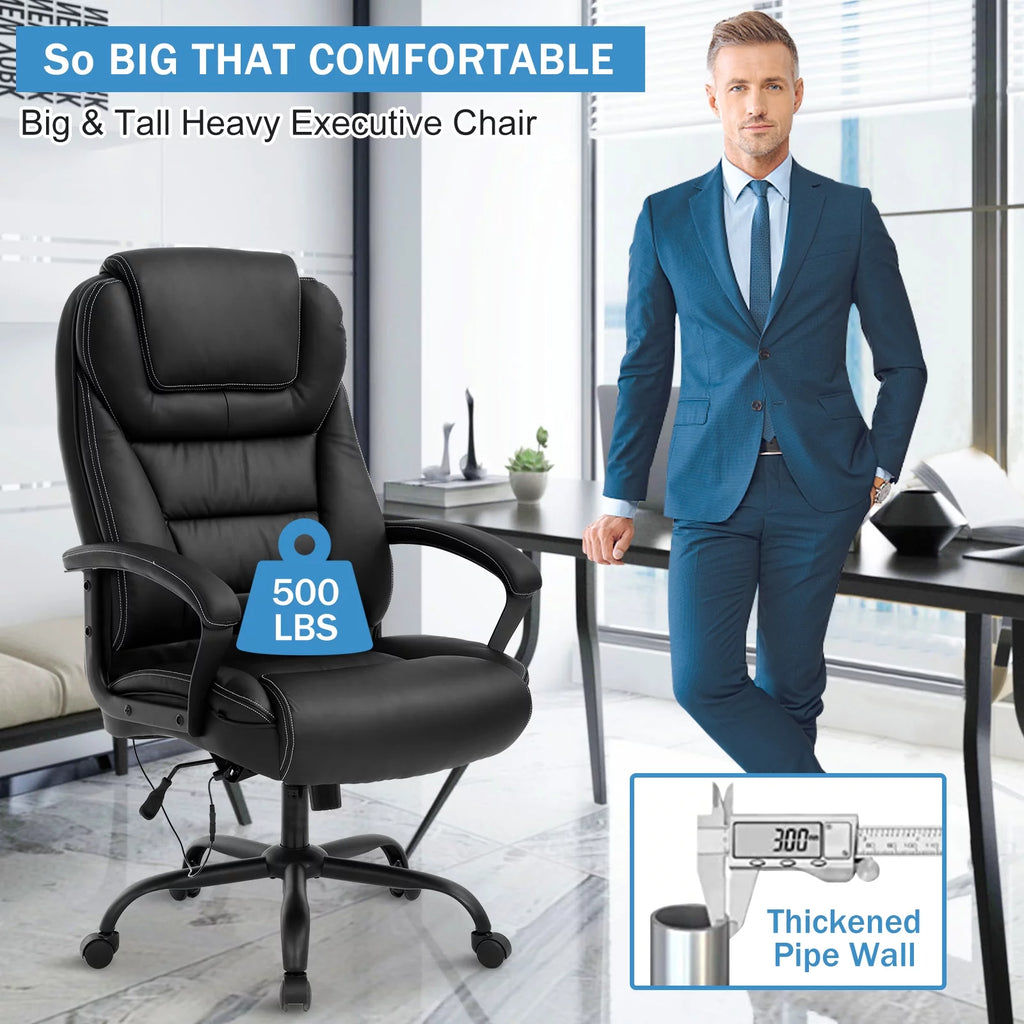 Heavy Duty Ergonomic Office Chair 500 lbs Capacity with Massage O501