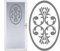 Front Door Etched Glass Vinyl Decals Privacy Safety Stickers Film B2650
