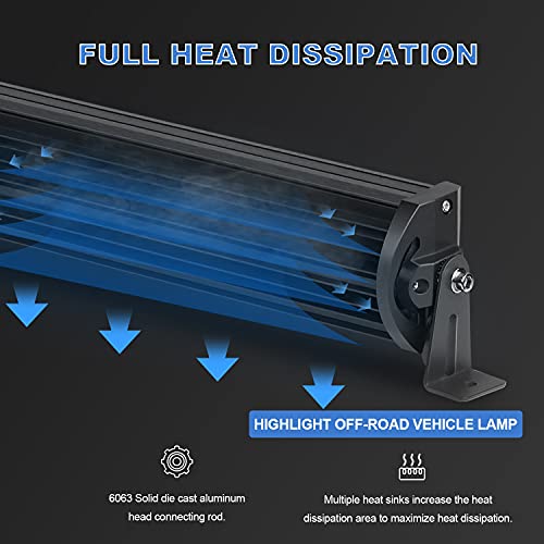 20 Inch 420W LED Light Bar Triple Row Flood Spot Combo Beam Off Road Lights I37405