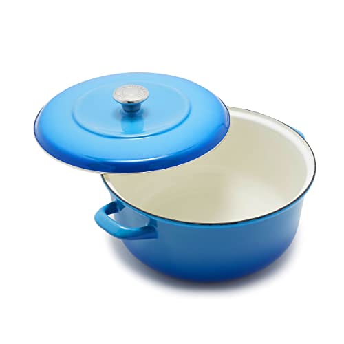 Round 5.3QT Enameled Iron Dutch Oven Pot with Lid E475