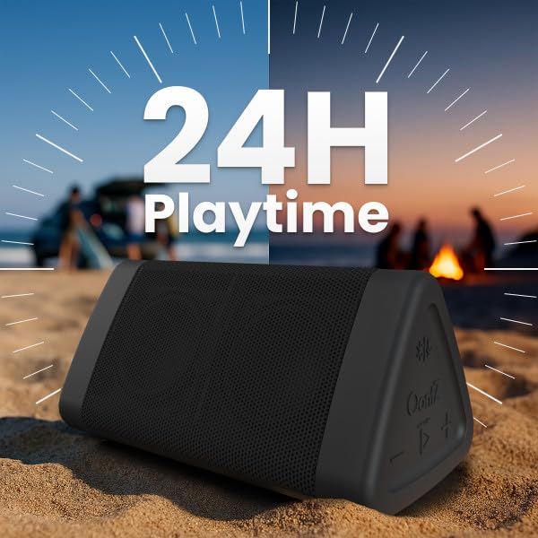 Portable Bluetooth 5.4 Speaker, 12W, 24-Hr Battery, IPX5 Water-Resistant, Black B8009