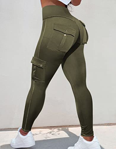 Butt Lifting Leggings with Flap Pockets Cargo Leggings G3682