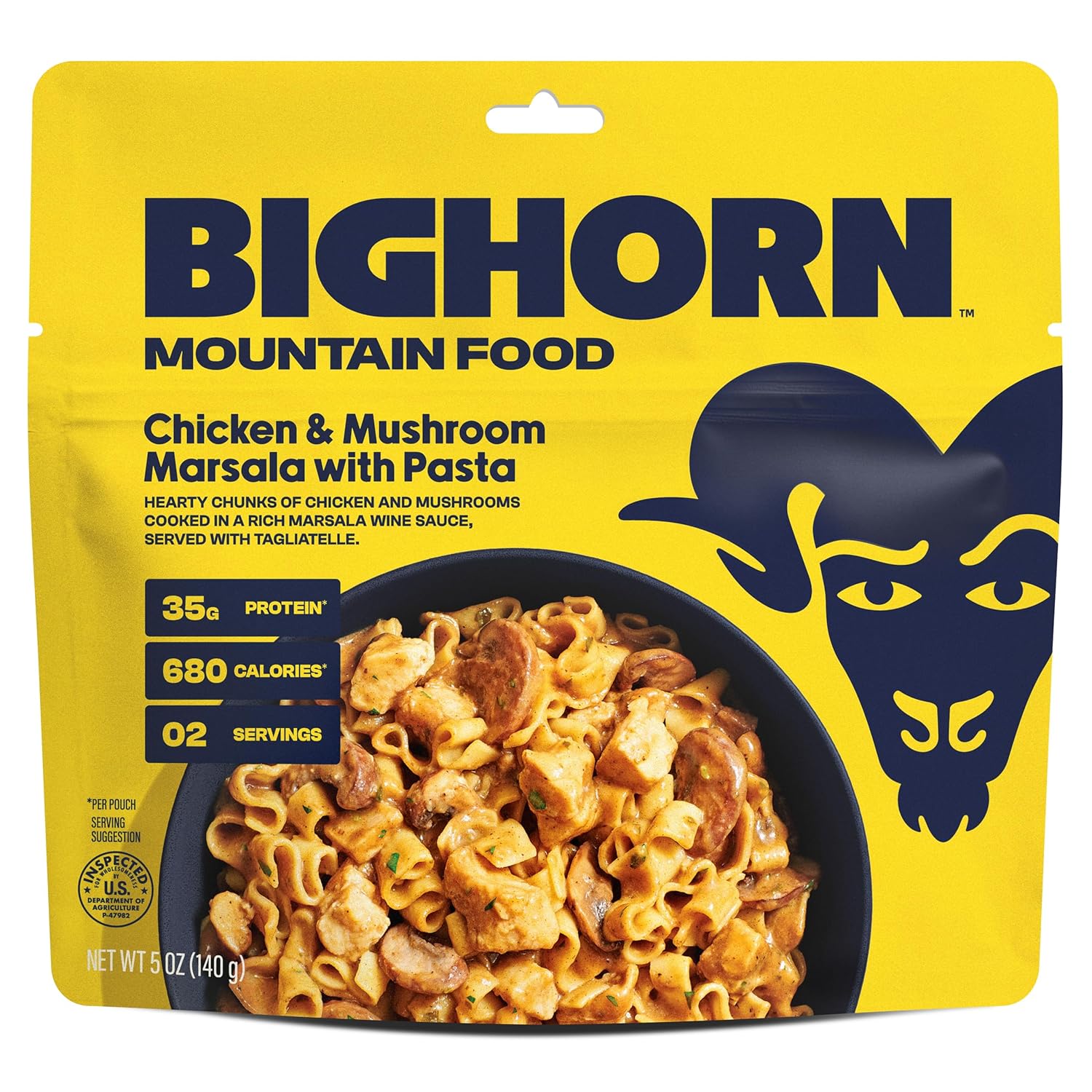 Chicken and Mushroom Marsala with Noodles Freeze Dried Camping Meal 2 Servings I238