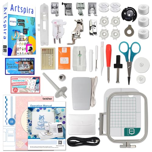 Combo Embroidery & Sewing Machine with 4" x 4" Embroidery Hoop S800
