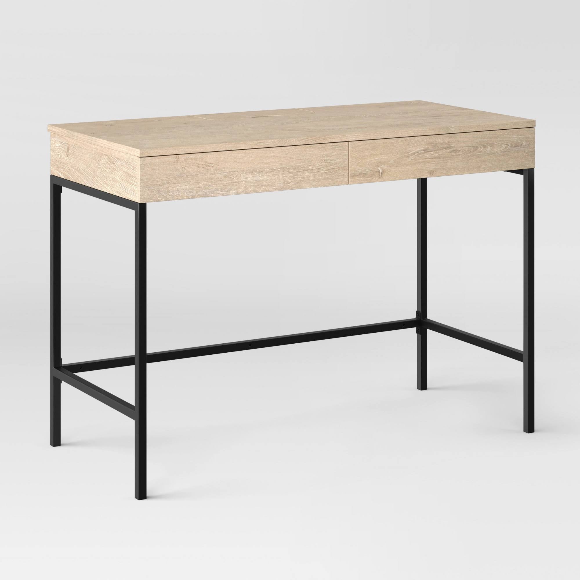 Vintage Oak Wood Writing Desk with Drawers I13091