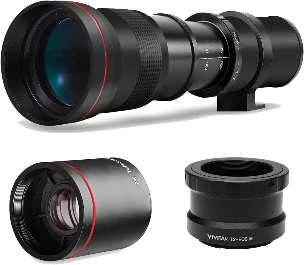 High-Power 420-1600mm f/8.3 Manual Telephoto Zoom Lens D465