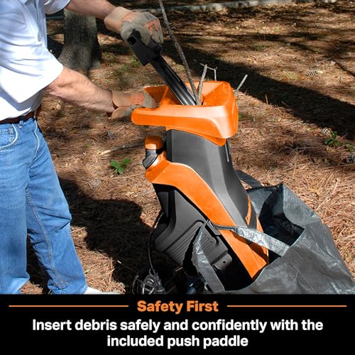 Electric Wood Chipper Shredder 15-Amp 1.5-Inch Cutting Diameter V75235