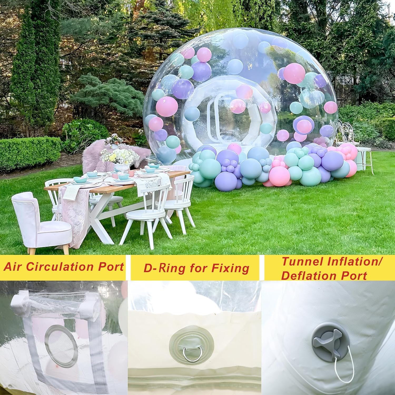 10FT Inflatable Clear Bubble Dome Tent with Blower G2723