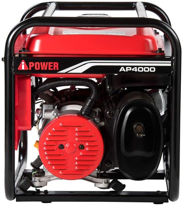 Red 4000 Watt Gasoline Powered Manual Start Generator V5470