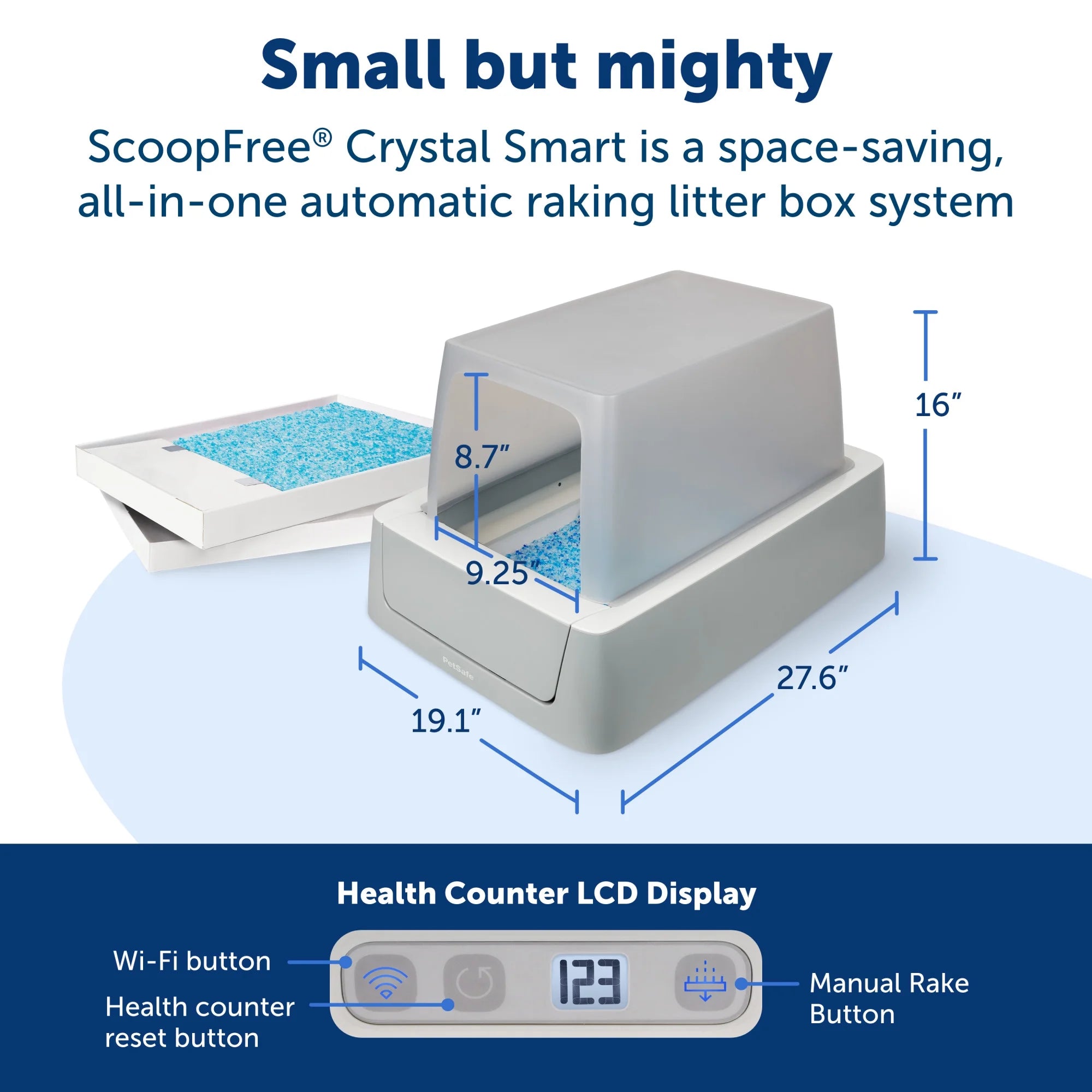Gray Self-Cleaning Cat Litter Box M526869
