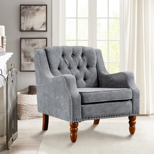 Beige Set of 2 Upholstered Wingback Armchair S466
