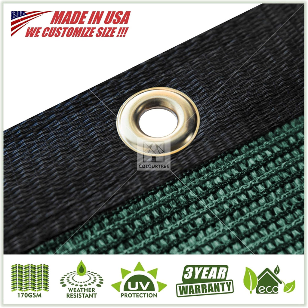 8' x 50' Green Privacy Screen Fabric Shade Tarp S9302
