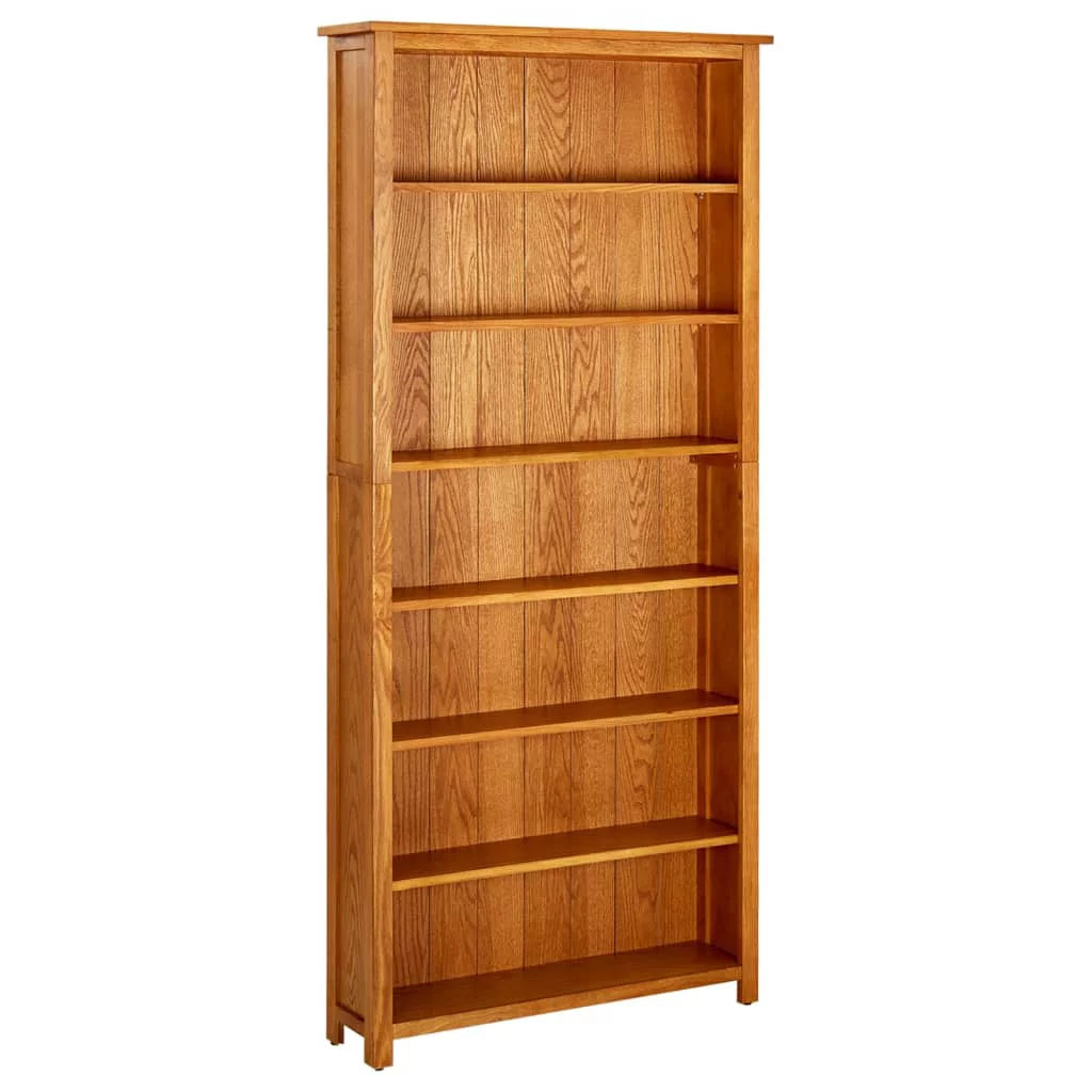 7-Tier Solid Oak Wood Bookcase A10708