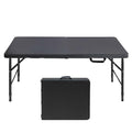 White Black Heavy Duty Plastic Folding Table C355409