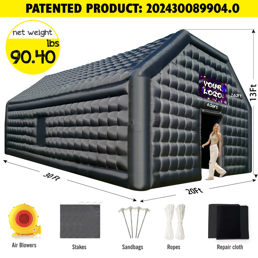 Large Black Inflatable Night Club 30x20x13Ft Inflatable Party Tent F545195