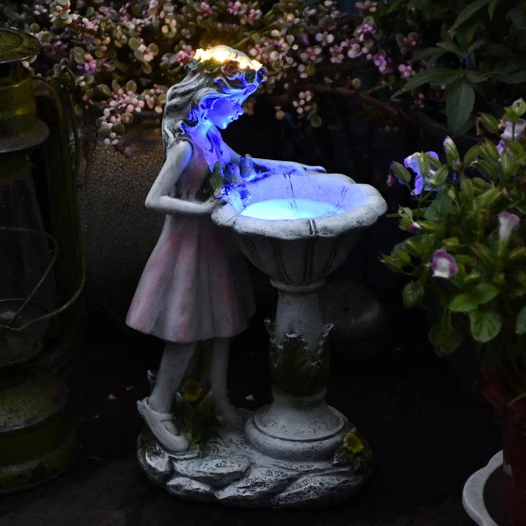 Large Resin Sculpture LED Light Garden Statue F798