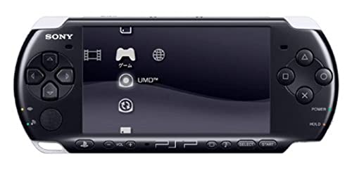 Black PSP Slim Handheld Gaming Console with 2 Batteries G85368