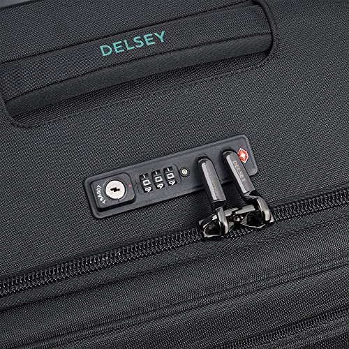 Black Softside Expandable Luggage with Spinner Wheels, Carry on 20 Inch I463