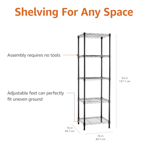 3-Shelf Adjustable Heavy Duty Steel Wire Rack Storage Shelving, Chrome M3299