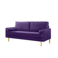 Purple Velvet Loveseat Sofa J272753