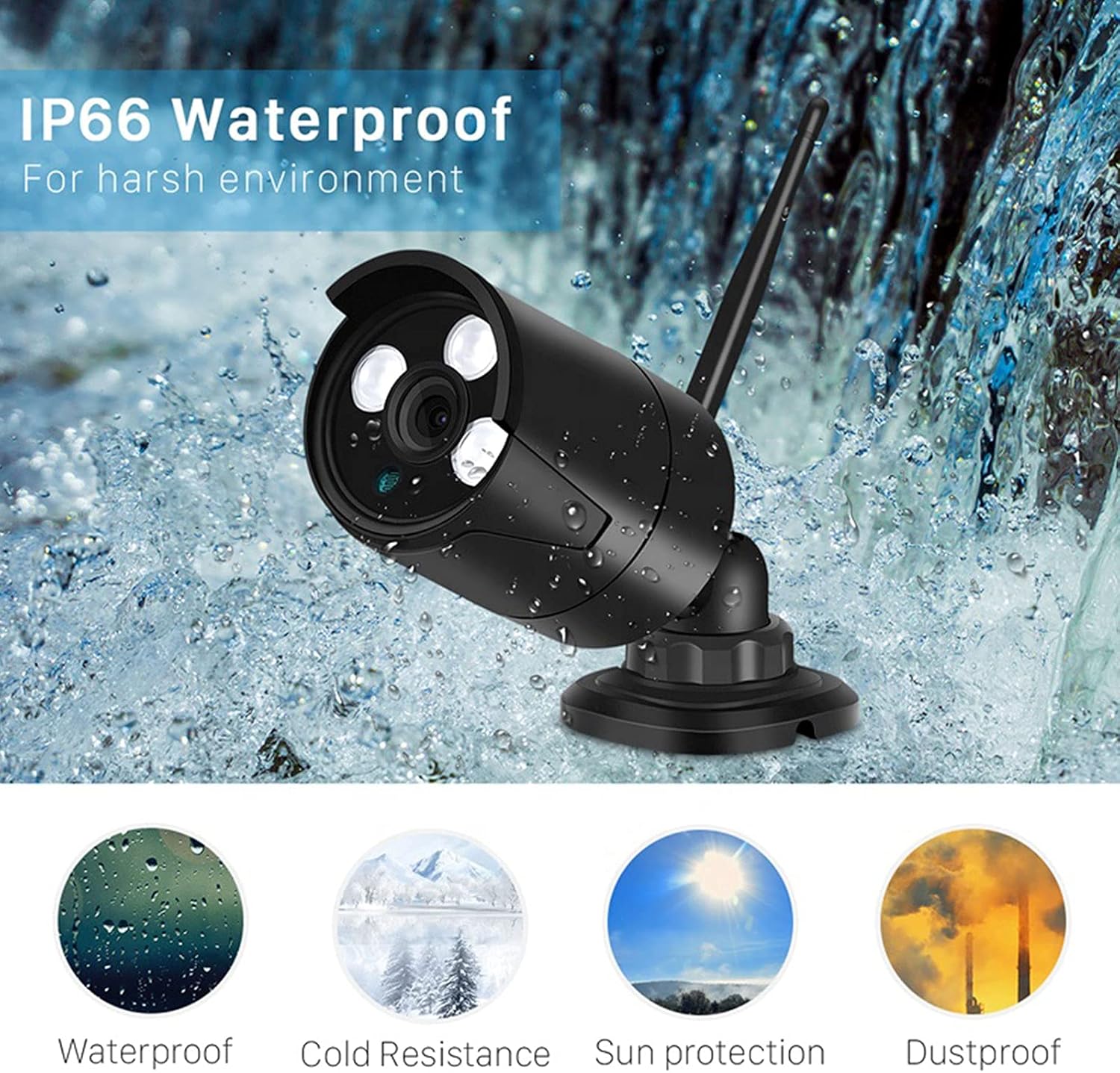 8 Channel 2MP Night Vision Security Camera System with DVR F3089