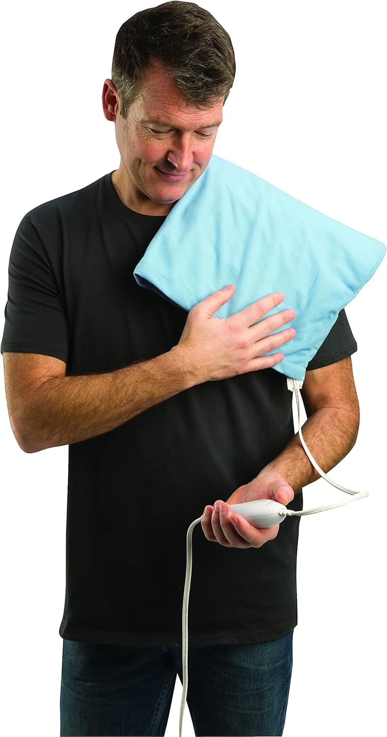 Electric Heating Pad, 12" x 15", Blue G4773