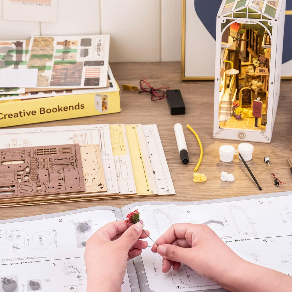 DIY Miniature Dollhouse Greenhouse Kits and Book Nook Kits K955542