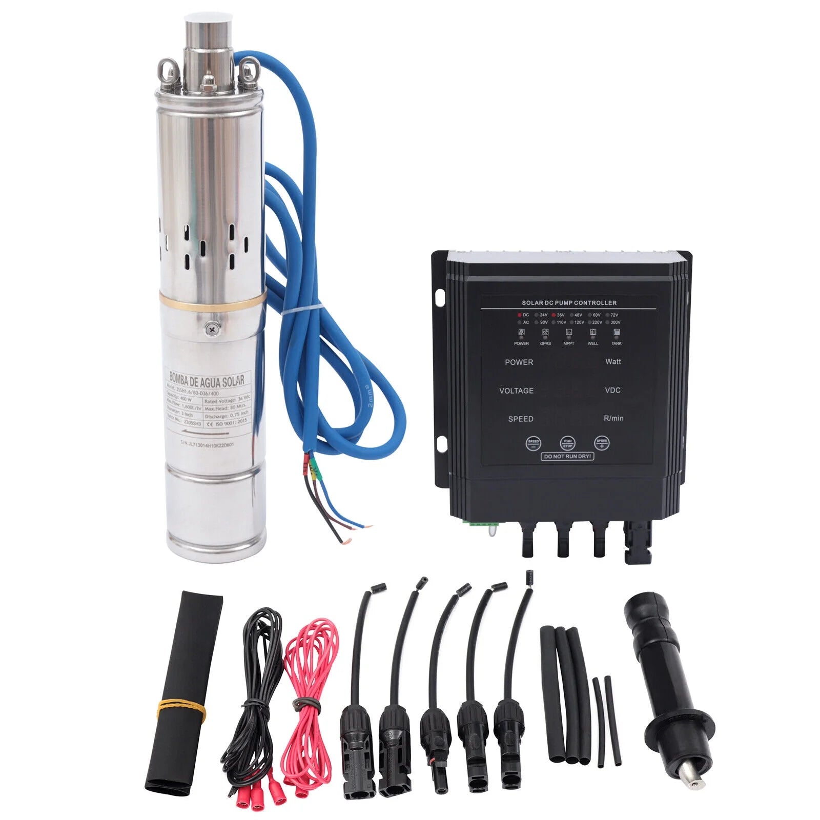 400W 36V DC Solar Submersible Deep Well Pump with MPPT Controller C892599