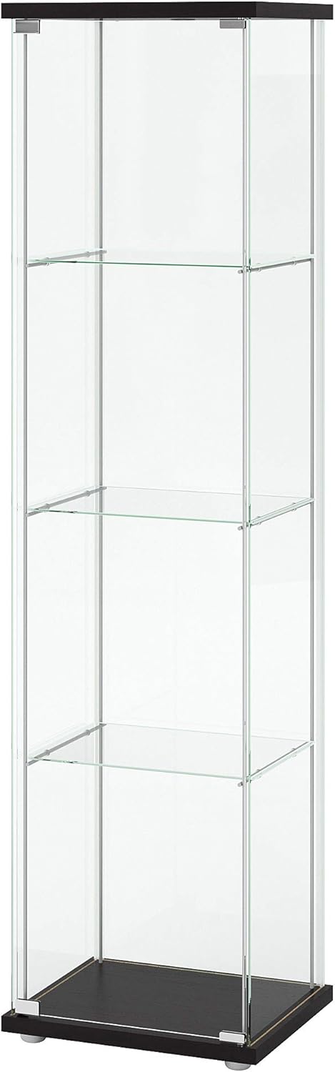 White Glass Curio Display Cabinet D48102