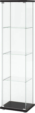 White Glass Curio Display Cabinet D48102