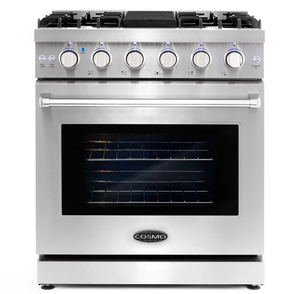2 Piece Kitchen Appliance Packages with Gas Range & French Door Refrigerator H124186