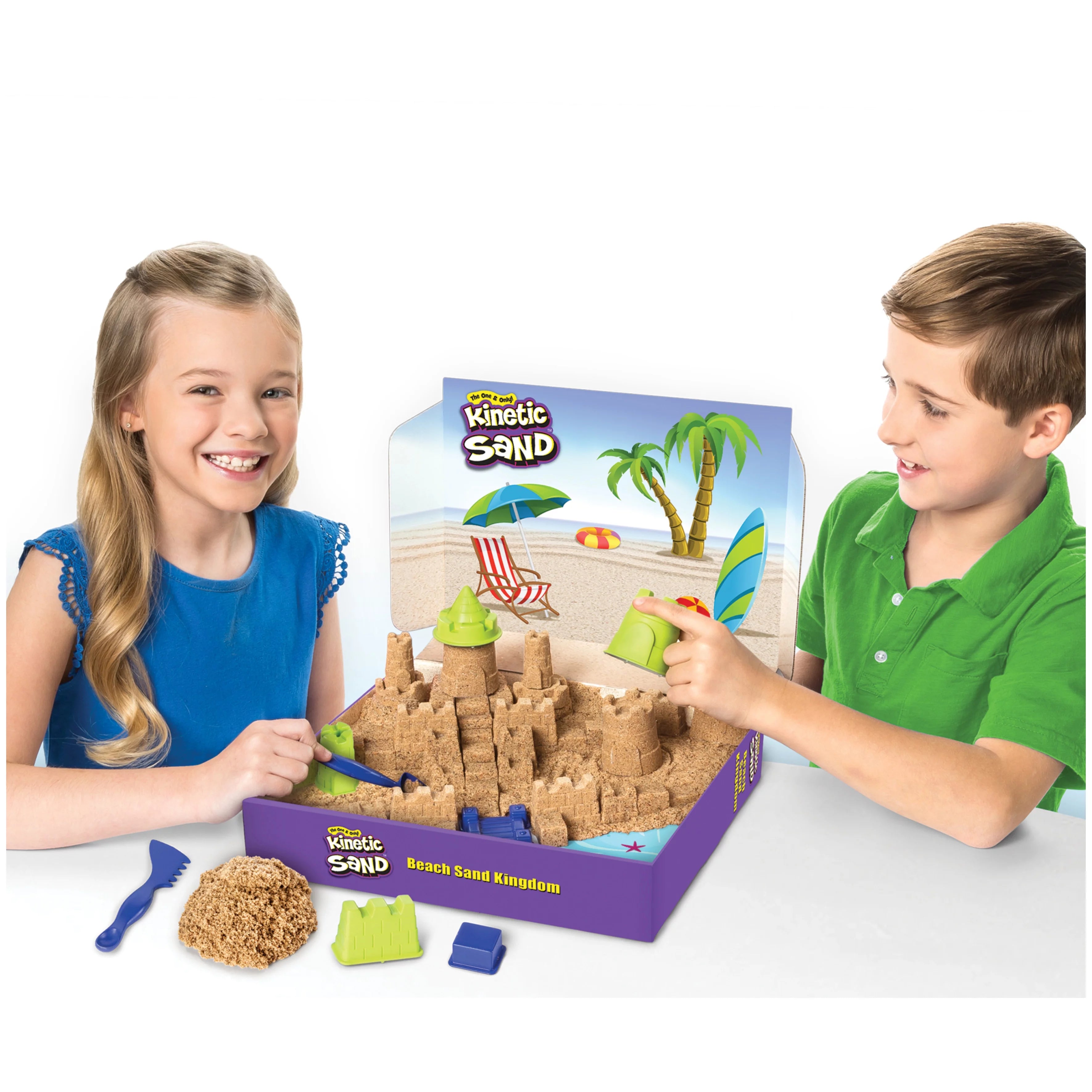 3lbs Beach Sand Playset with Molds and Tools Y896
