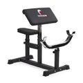 Adjustable Arm Preacher Curl Weight Station, Seated Strength Training Fitness Bench, Rated 250 LB F106