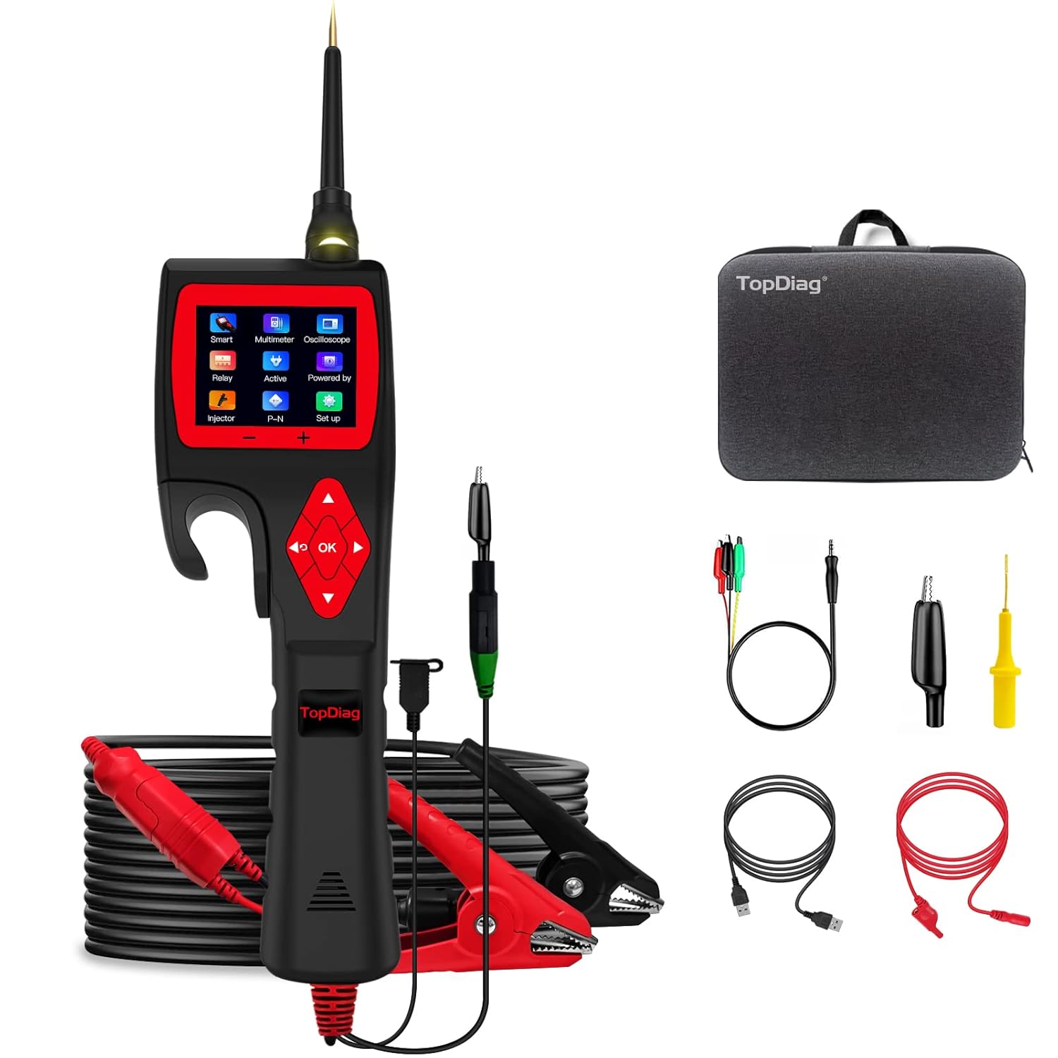 Automotive Circuit Tester Power Circuit Probe Kit 9~30V with 20ft Cable U864904